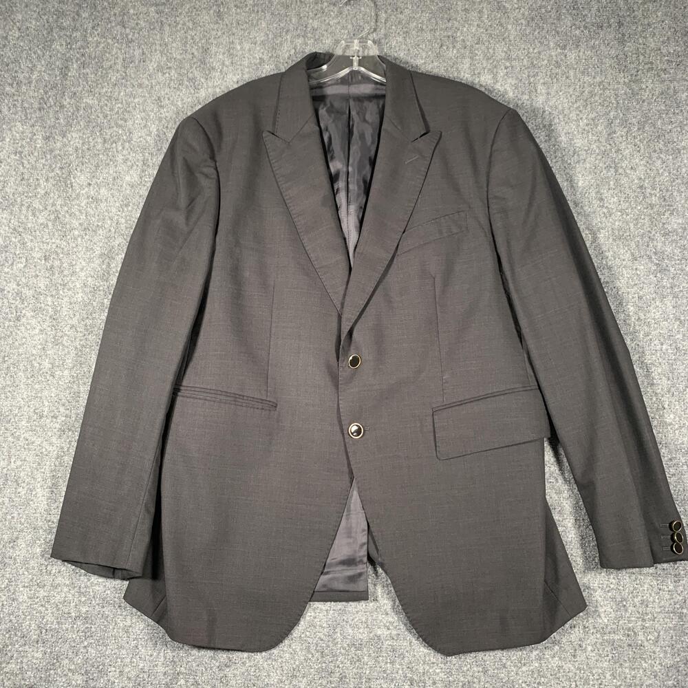 Louis Vuitton Blazer Mens EU 58 Gray Wool 2 Button Sport Coat Notch Lapel Jacket